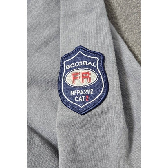 Bocomal FR Fire Resistant Men's Welding Hoodie Gray Large Cat 2 NFPA 2112 - Picture 5 of 10